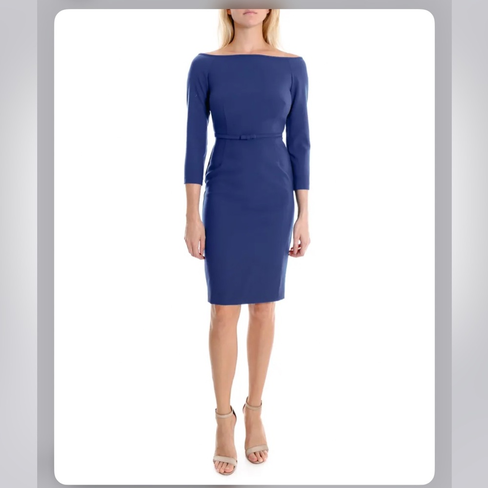 NWT Likely Duchess Royal Blue Off Shoulder Sheath Pencil Dress - Sz 6